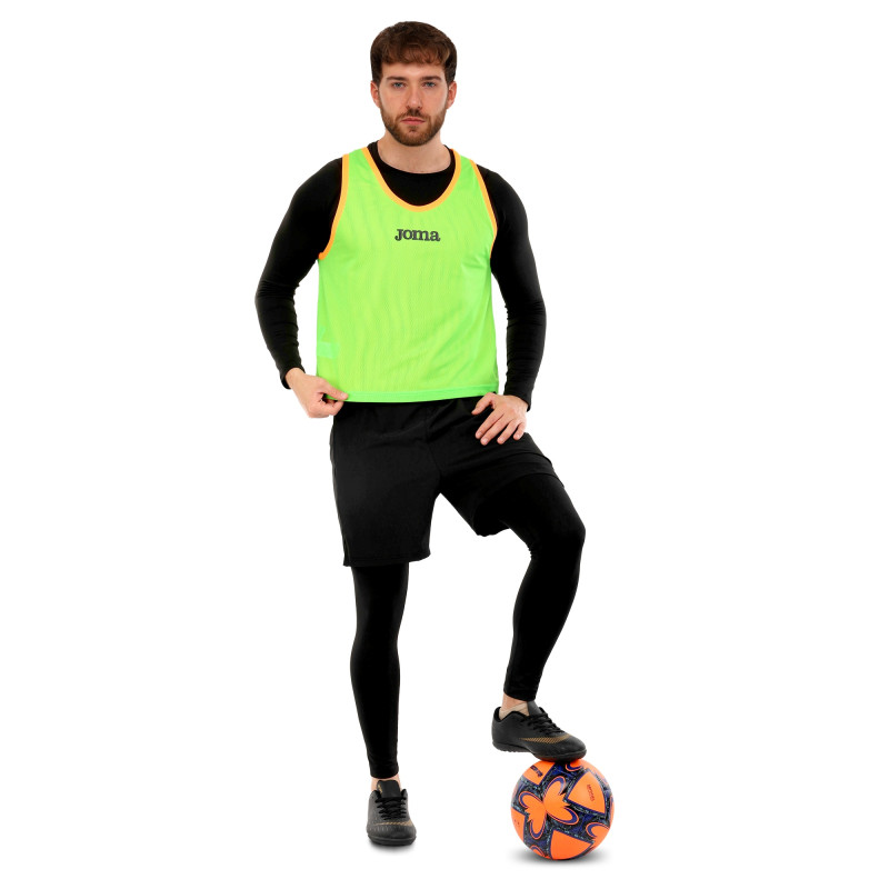 Манішка спортивна ігрова двостороння цільна Joma 101689-050 салатовий-помаранчевий