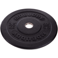 Бамперні диски гумові Bumper Plates MDbuddy TA-2676-2_5 51мм 2,5кг чорний