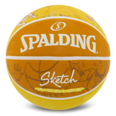 М'яч баскетбольний гумовий SPALDING SKETCH CRACK 84450Y розмір 7 жовтий