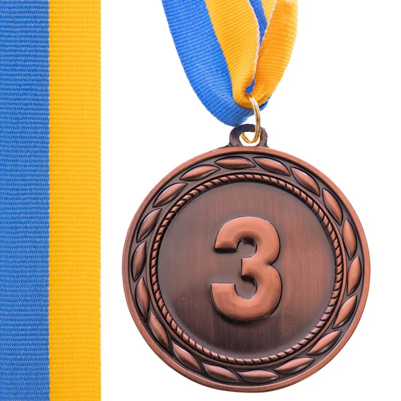 Медаль спортивна зі стрічкою Sport ABILITY C-4841 ø6,5см золото, срібло, бронза