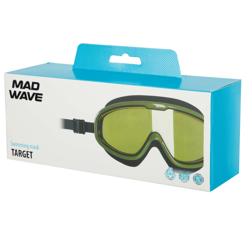 Окуляри-маска для плавання дорослі райдужні лінзи MadWave TARGET Rainbow M046901
