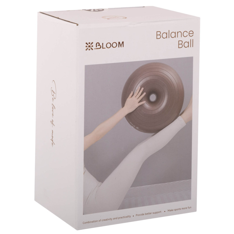 Фітбол м'яч для балансу Пончик сатин BLOOM LB7053 ø45см