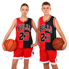 Форма баскетбольна дитяча NBA клуб Chicago Bulls 23 BA-6648 S-2XL червоний-чорний