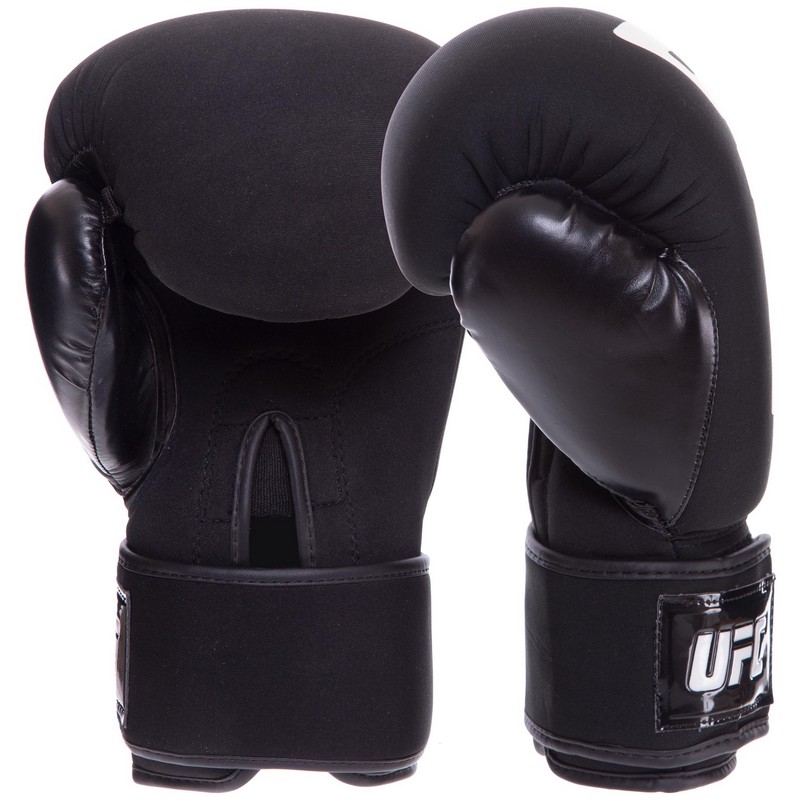 Рукавиці боксерські на липучці неопренові UFC PRO Washable UHK-75007 S-M чорний