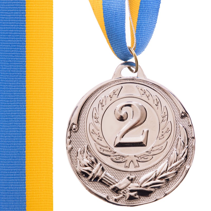 Медаль спортивна зі стрічкою Sport ZING C-4329 золото, срібло, бронза