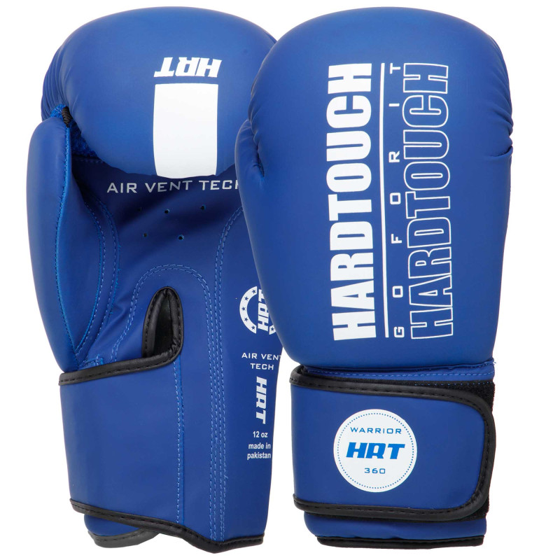 Рукавиці боксерські на липучці PU HARD TOUCH BO-4436 10-14 унцій Чорний