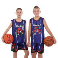 Форма баскетбольна дитяча NBA клуб Raptors 15 BA-9828 S-2XL фіолетово-червоний Фіолетовий