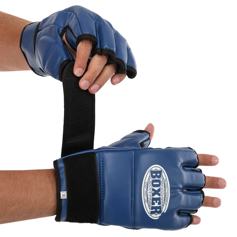 Рукавиці для змішаних єдиноборств MMA BOXER 5021 M-XL Чорний