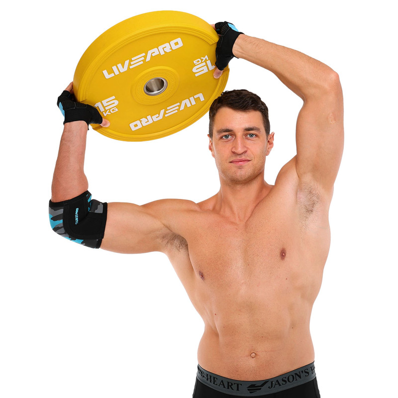 Бамперні диски гумові Bumper Plates LiveUp LP8332-15 ø50.5мм 15кг жовтий