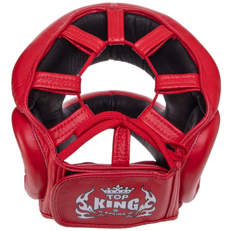 Шолом боксерський з бампером шкіряний TOP KING Pro Training TKHGPT-OC S-XL Червоний
