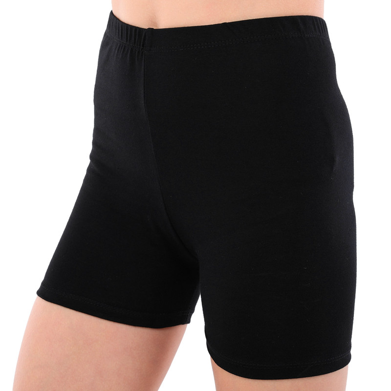 Шорти короткі для танців та гімнастики дитячі з бавовни Sport C-2881 XS-XL чорний
