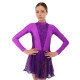 Сукня рейтингова Бейсік для бальних танців з довгим рукавом Sport DR-1641 розмір 32-42 Фіолетовий