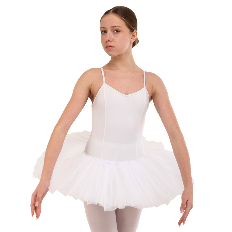 Купальник балетний з пачкою Zelart CO-9027 XS-XL Червоний