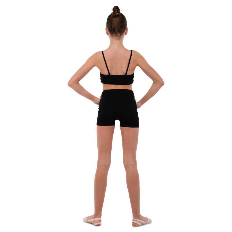 Шорти короткі для танців та гімнастики дитячі з бавовни Sport C-2881 XS-XL чорний