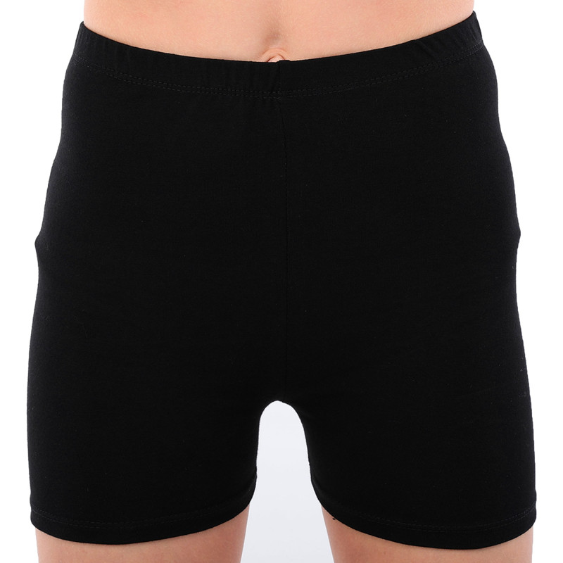Шорти короткі для танців та гімнастики дитячі з бавовни Sport C-2881 XS-XL чорний