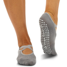 Шкарпетки для йоги антиковзні Yoga One size (33-39) сірі